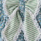 Teal Floral Lace Bow Bloomer Set