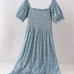 Teal Floral Mom Dress