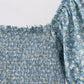 Teal Floral Mom Dress
