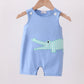 Blue Crocodile Applique Jon Jon