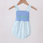 Blue Crocodile Embroidered Bubble