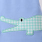 Blue Crocodile Applique Top