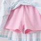 Pink Crocodile Smocked Skorts Set