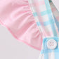 Pink Crocodile Smocked Gingham 2PC Swimsuit