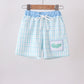 Blue Crocodile Embroidered Swim Trunks