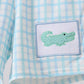 Blue Crocodile Embroidered Swim Trunks