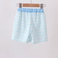 Blue Crocodile Embroidered Swim Trunks