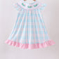 Pink Crocodile Smocked Gingham Dress