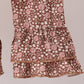 Floral Football Print Ruffle Pants Set