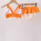 Orange Bow Ruffle 2PC Swimsuit