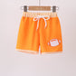 Orange Football Swim Trunks