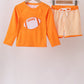 Orange Football 2PC Long Sleeve Swimsuit