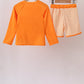 Orange Football 2PC Long Sleeve Swimsuit