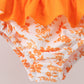 Orange Floral Smocked 2PC Ruffle Swimsuit