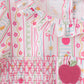 Pink Apple Smocked Ruffle Shorts Set