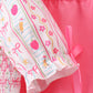 Pink Apple Smocked Ruffle Shorts Set