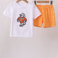 Orange Tennessee Applique Gingham Shorts Set
