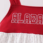 Maroon Alabama Applique Ruffle Shorts Set