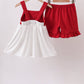 Maroon Alabama Applique Ruffle Shorts Set