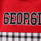 Red Georgia Applique Gingham Jon Jon