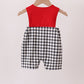 Red Georgia Applique Gingham Jon Jon