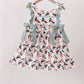 Sage Mallard French Knot Ruffle Dress