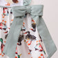 Sage Mallard French Knot Ruffle Dress