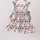 Sage Mallard French Knot Ruffle Dress