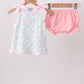 Pink Floral Bow Print Bloomer Set
