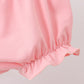Pink Floral Bow Print Bloomer Set