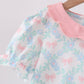 Pink Floral Bow Print Dress