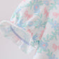 Pink Floral Bow Print Dress