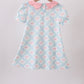 Pink Floral Bow Print Dress