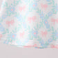 Pink Floral Bow Print Scalloped Shorts Set