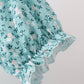 Green Floral Smocked Mom Dress