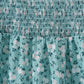 Green Floral Smocked Mom Dress