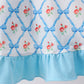 Blue Rose Ruffle Shorts Set