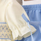 Cream smocked bloomer set