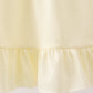 Cream smocked ruffle dress