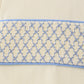 Cream smocked pants set