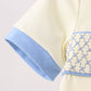 Cream smocked pants set