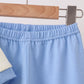 Cream smocked pants set