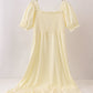 Cream smocked mom dress