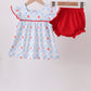 Red Apple Print Bloomer Set