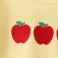 Yellow Apple Crayon Embroidered Girls Skorts Set
