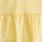 Yellow Apple Crayon Embroidered Ruffle Dress