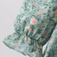 Green Floral Smocked Dress