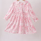 Pink Floral Smocked Dress