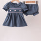Garden Rose Smocked Ruffle Bloomer Set