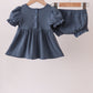 Garden Rose Smocked Ruffle Bloomer Set